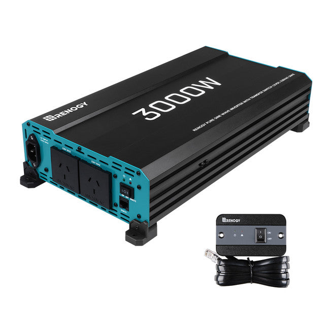 Renogy CORE 12V 3000W Pure Sine Wave Inverter with Transfer Switch,230Vac,50Hz