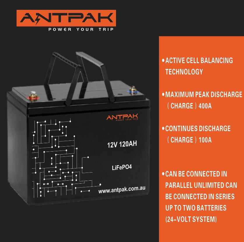 ANTPAK DC20 12V Lithium BOX DUAL BATTERY SYSTEM DC TO DC CHARGER SOLAR