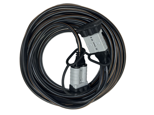 10m 6mm² Twin-Core 50A Anderson Plug Extension Lead with Dust Covers – Heavy-Duty Red/Black Power Cable