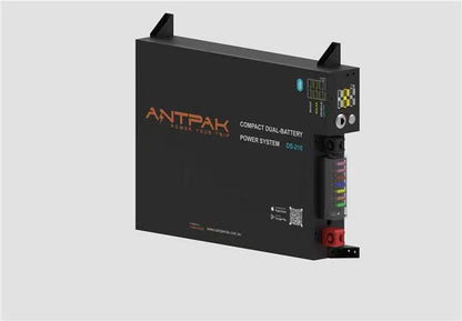 ANTPAK DS-210 210Ah All-in-One Behind Seat Dual Battery System Kit Built-in 40A DC-DC MPPT Solar BMS Bluetooth 4WD Caravan Ready To Use