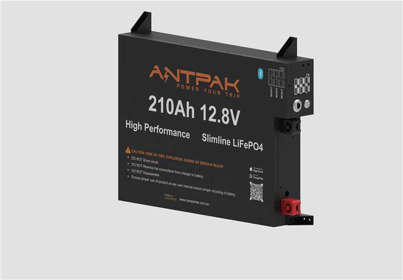 ANTPAK 210Ah 12.8V Slimline BLiFePO4 Lithium Battery High Performance Slim 80mm Bluetooth BMS 4WD Caravan Camper Trailer
