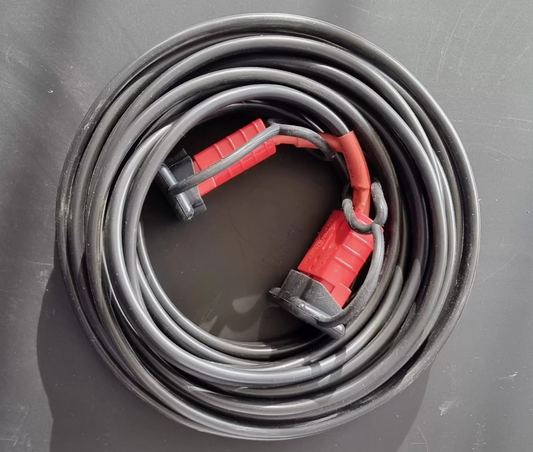 10m 8mm2 8 B&S 2-Core V90 PVC Insulated Cable with Anderson Plugs - Black/Red - 8mm² -8 awg