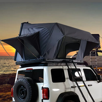 Aluminium Hard Shell Heavy-Duty Aluminium Side-Opening Roof Top Tent – "U-Shape" Side Open | 7cm Mattress | Dual-Colour LED