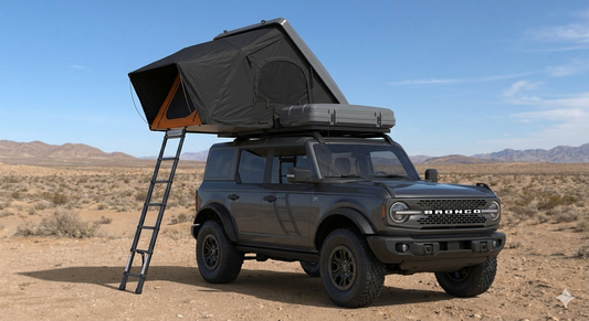 Aluminium Hard Shell Heavy-Duty Aluminium Side-Opening Roof Top Tent – "U-Shape" Side Open | 7cm Mattress | Dual-Colour LED