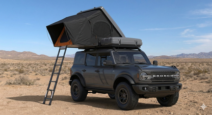 Aluminium Hard Shell Heavy-Duty Aluminium Side-Opening Roof Top Tent – "U-Shape" Side Open | 7cm Mattress | Dual-Colour LED
