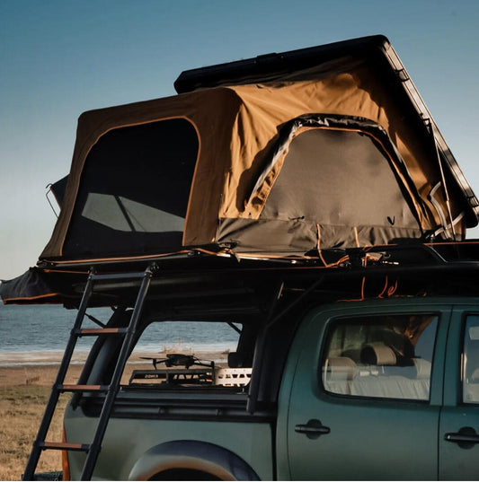 Aluminium Hard Shell Heavy-Duty Aluminium Side-Opening Roof Top Tent – "U-Shape" Side Open | 7cm Mattress | Dual-Colour LED