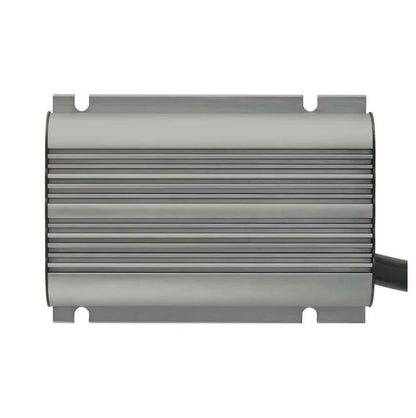 Rectangular electronic device with ribbed surface on a white background