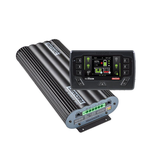 Two power inverters with digital displays on a white background