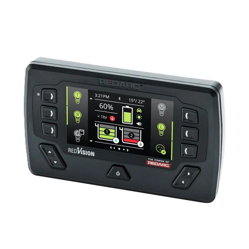 Digital display with buttons and screen on a white background