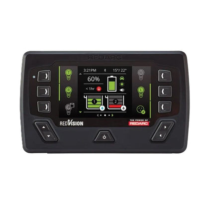 Redarc battery monitor with digital display on a white background