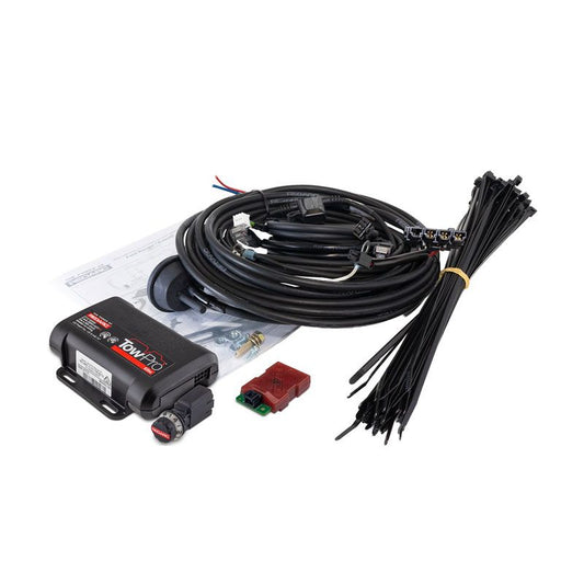 Car wiring kit with cables and connectors on a white background
